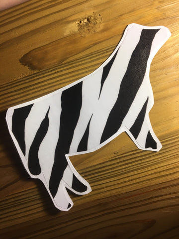 Decal 19b/Vinyl- Zebra Print Heifer