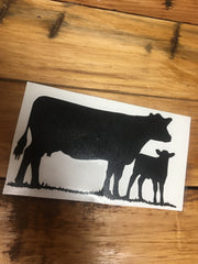 Decal 21a/Vinyl- Cow/Calf Pair (XL)